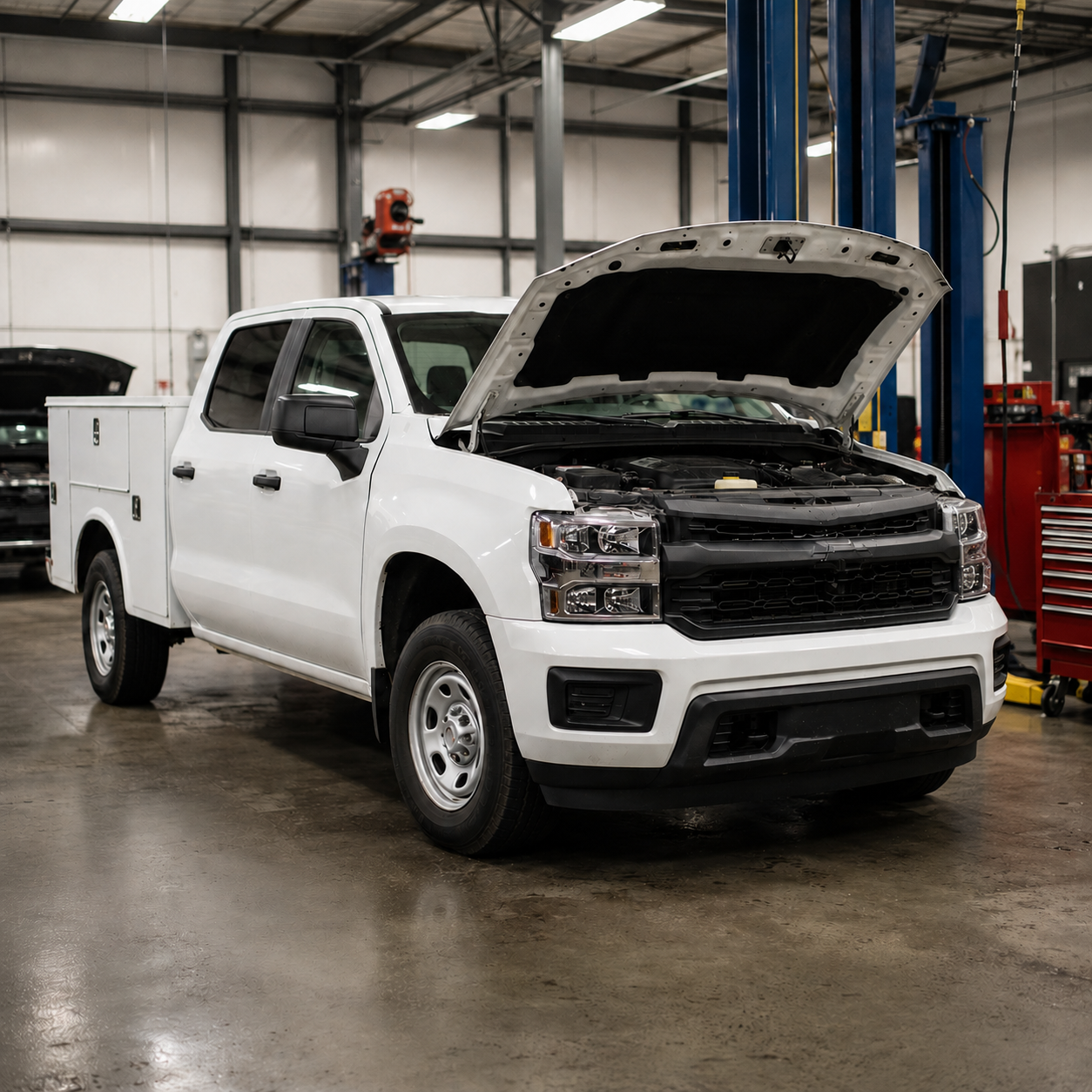 Fleet pickup truck fully restored after repair at CFR Fleet